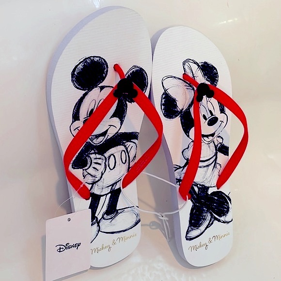 🆕 Disney Ltd Edtn Womens L (9/10) Mickey & Minnie Animators Sketch Icon Sandals - Picture 3 of 6